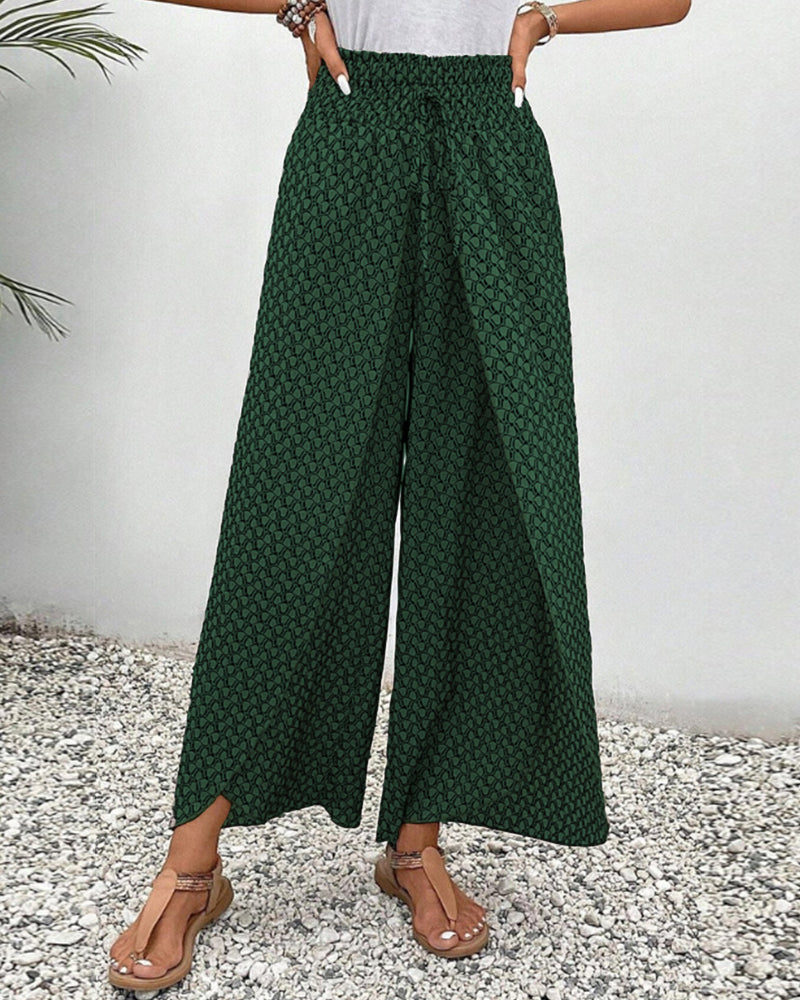 GeoFlow Wide-Leg Pants