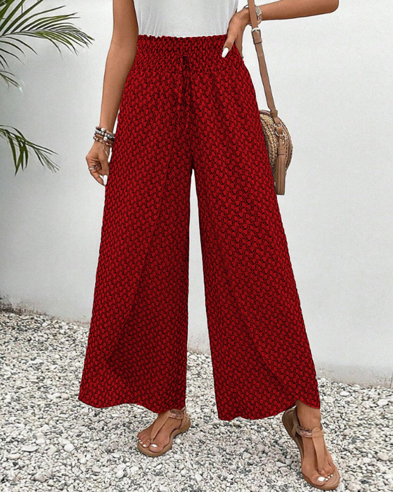 GeoFlow Wide-Leg Pants