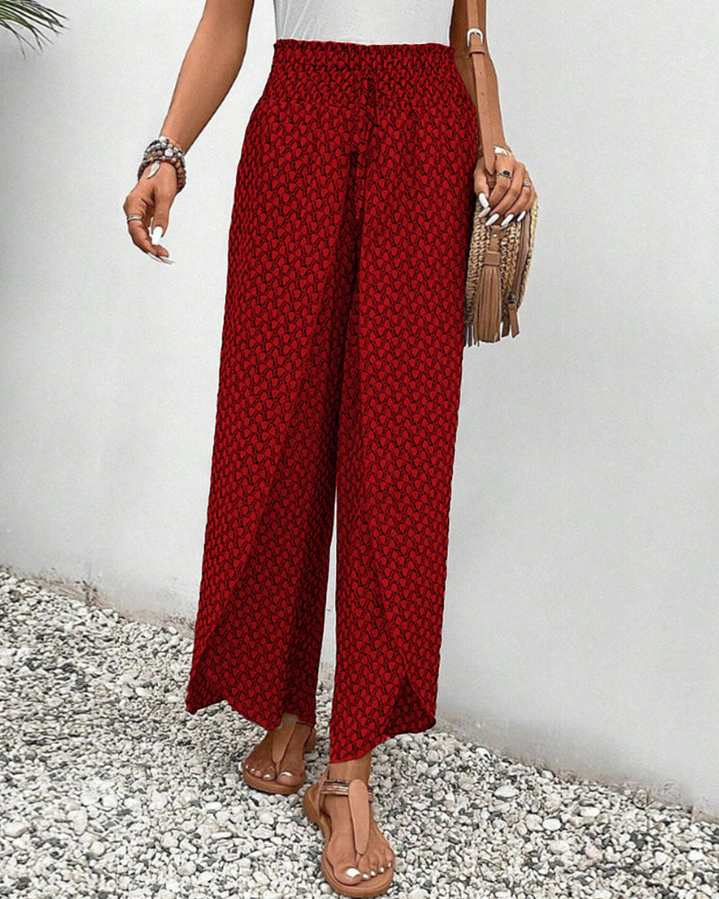 GeoFlow Wide-Leg Pants