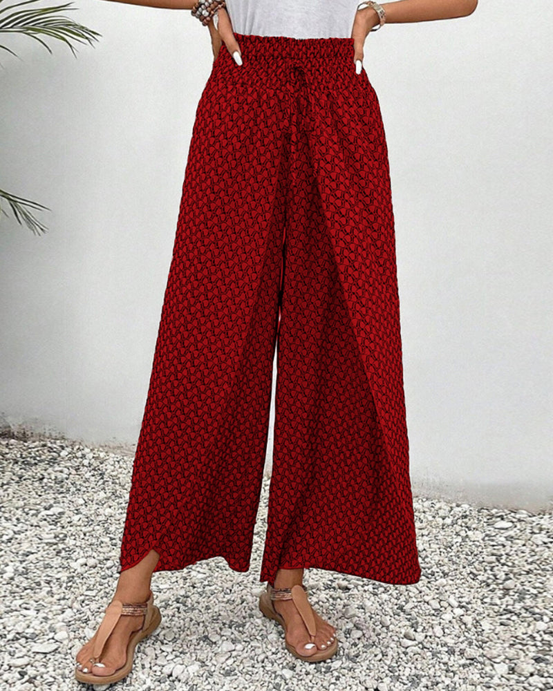 GeoFlow Wide-Leg Pants