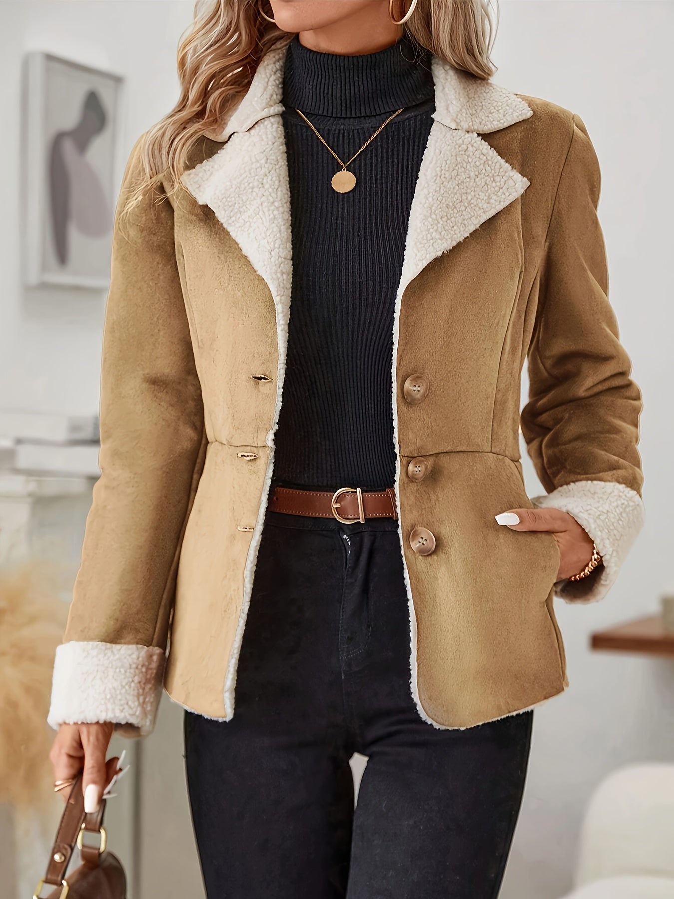 Sherpa Lined Suede Jacket