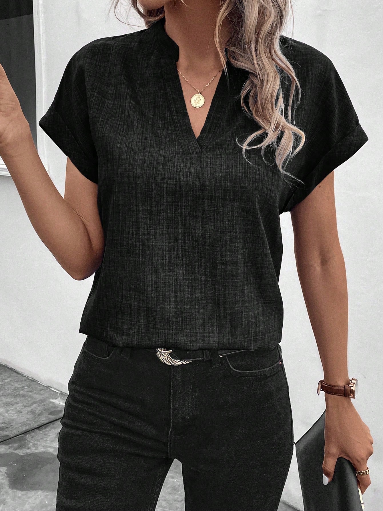 Noir Ease Blouse