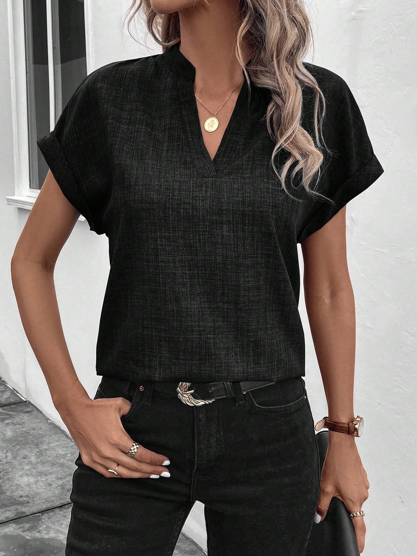 Noir Ease Blouse