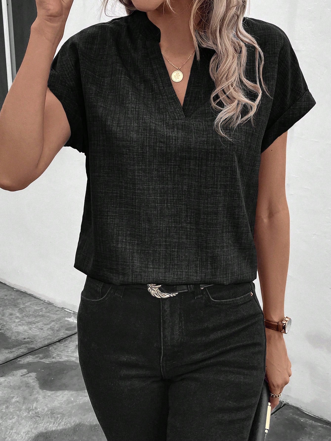 Noir Ease Blouse
