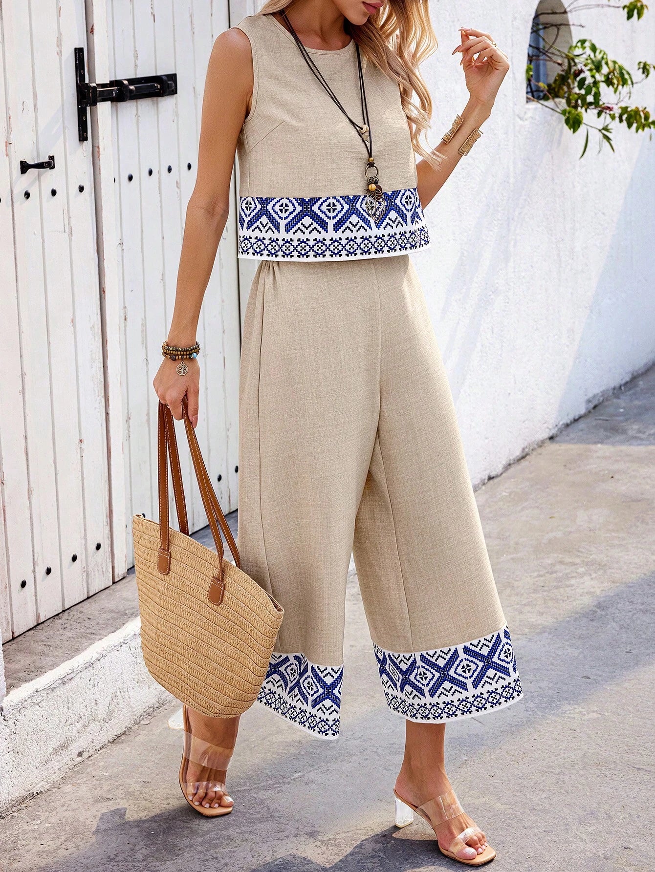 Tribal Border Linen Set