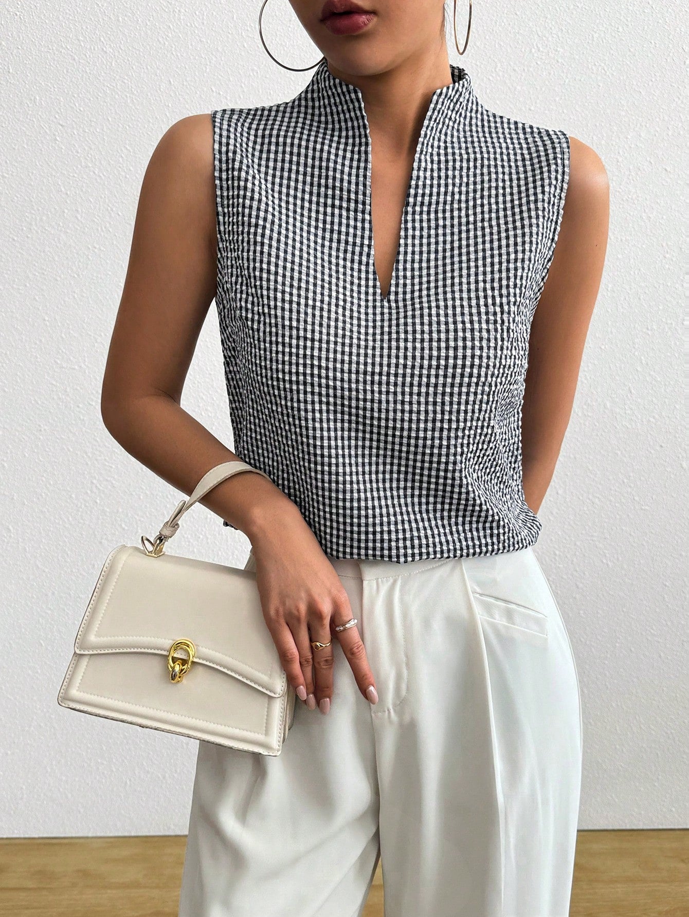Mod Gingham Top