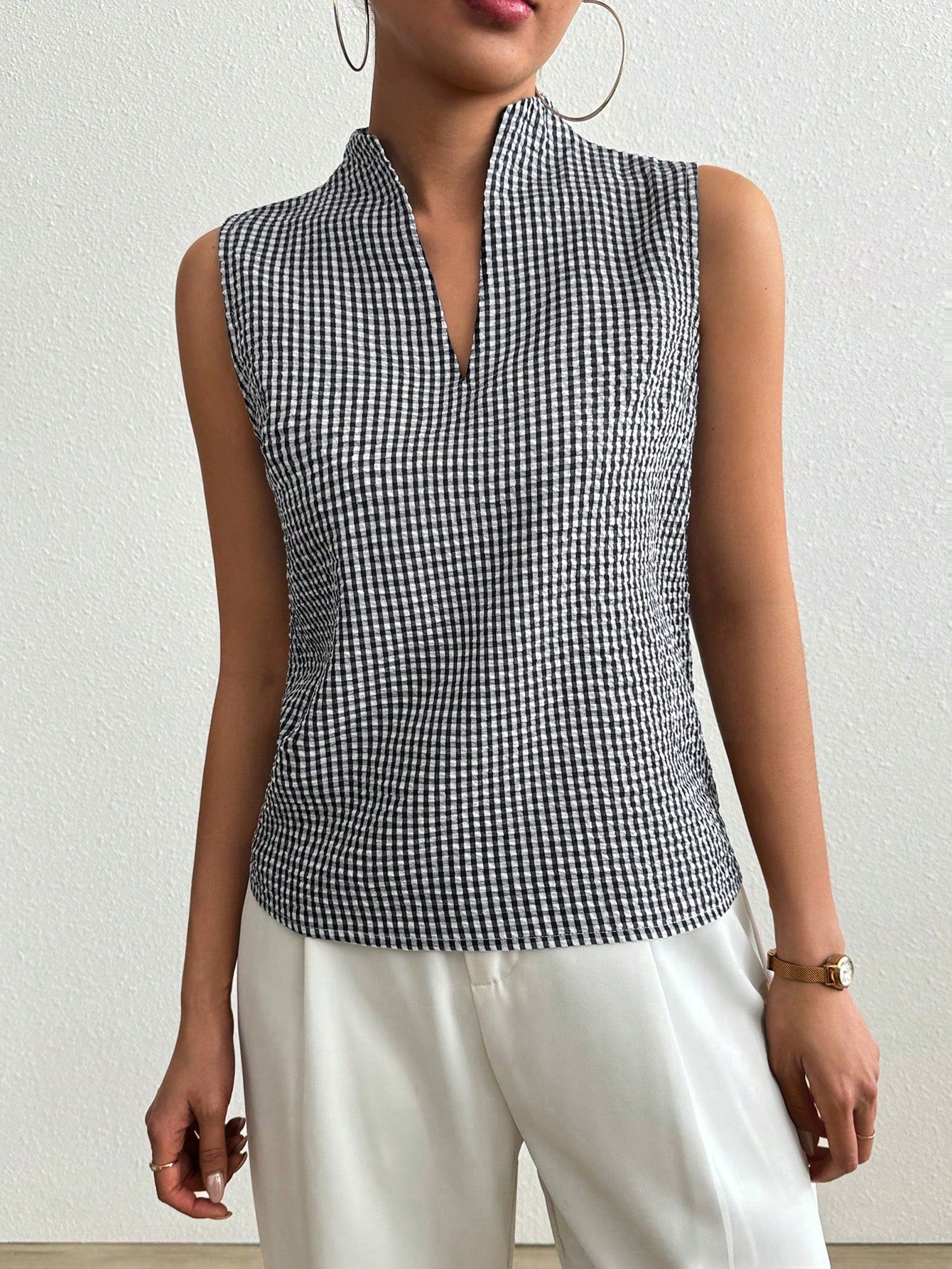 Mod Gingham Top