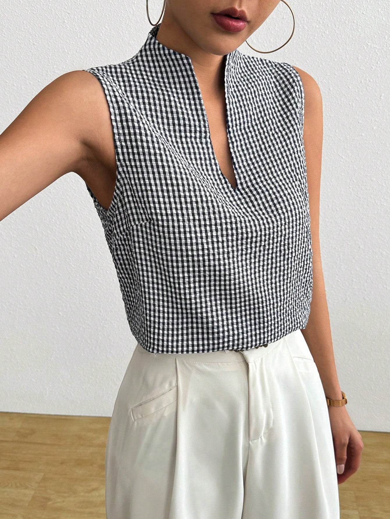 Mod Gingham Top