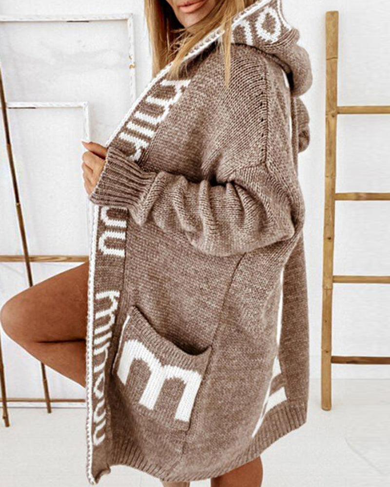 StreetScript Hooded Cardigan