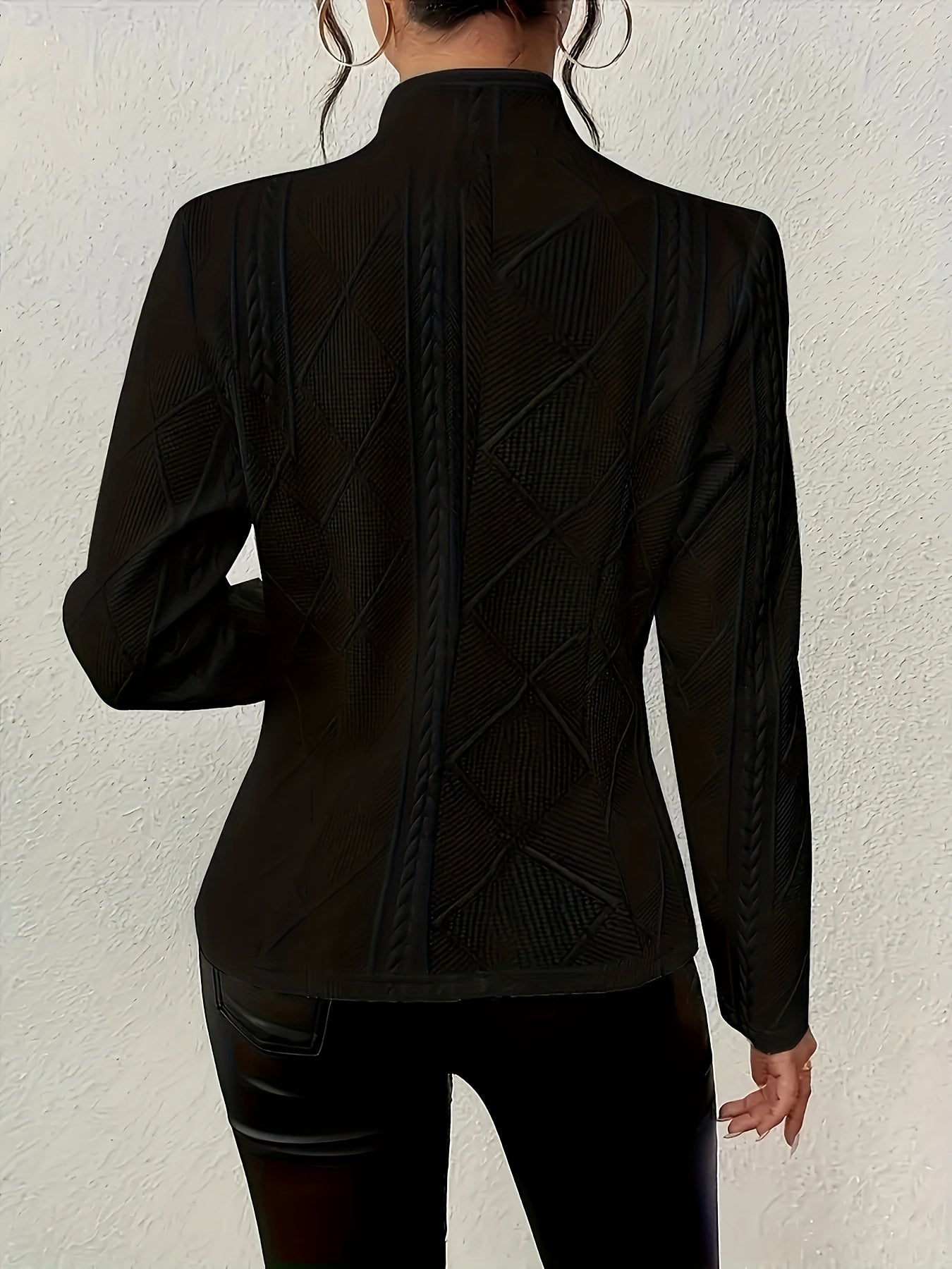 Cable Knit Blazer Jacket