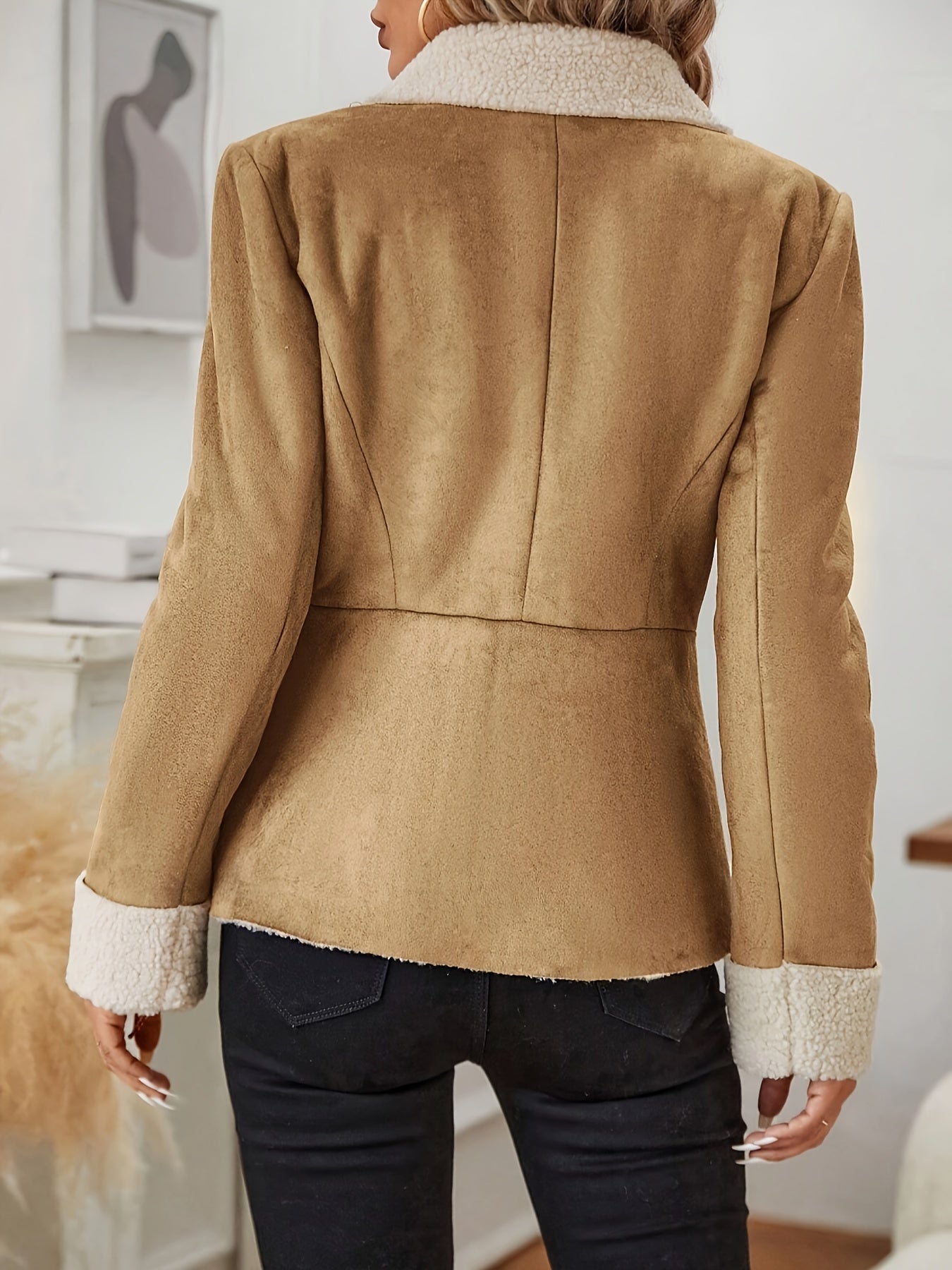 Sherpa Lined Suede Jacket