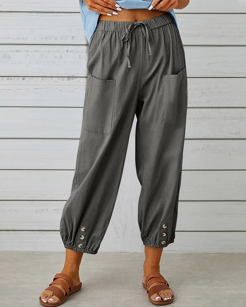 ChicCrop Buttoned Trousers