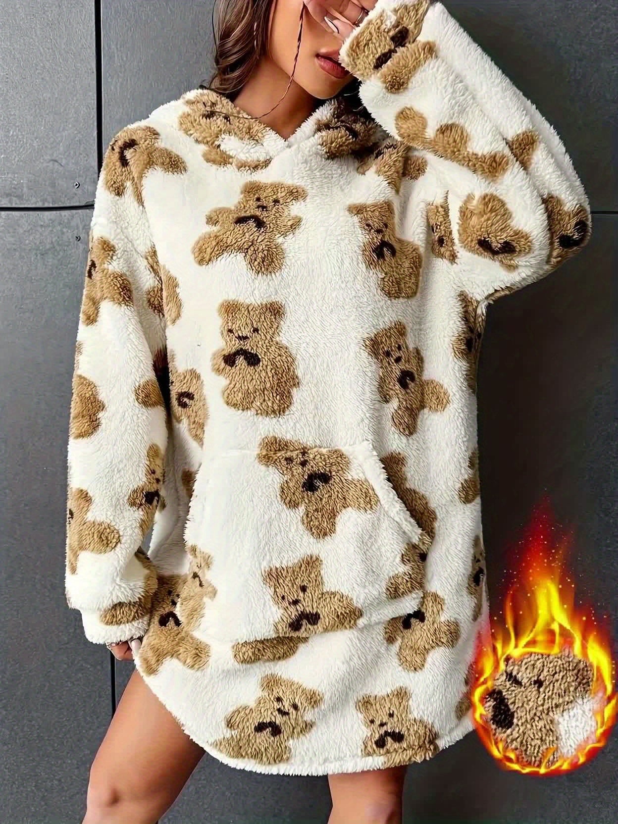 Oversized teddy bear fleece