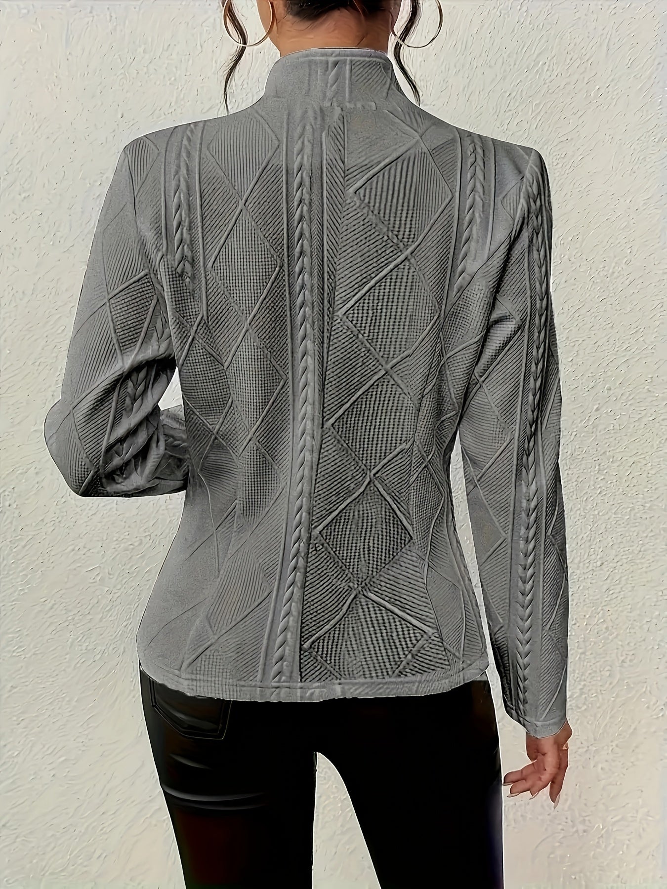 Cable Knit Blazer Jacket