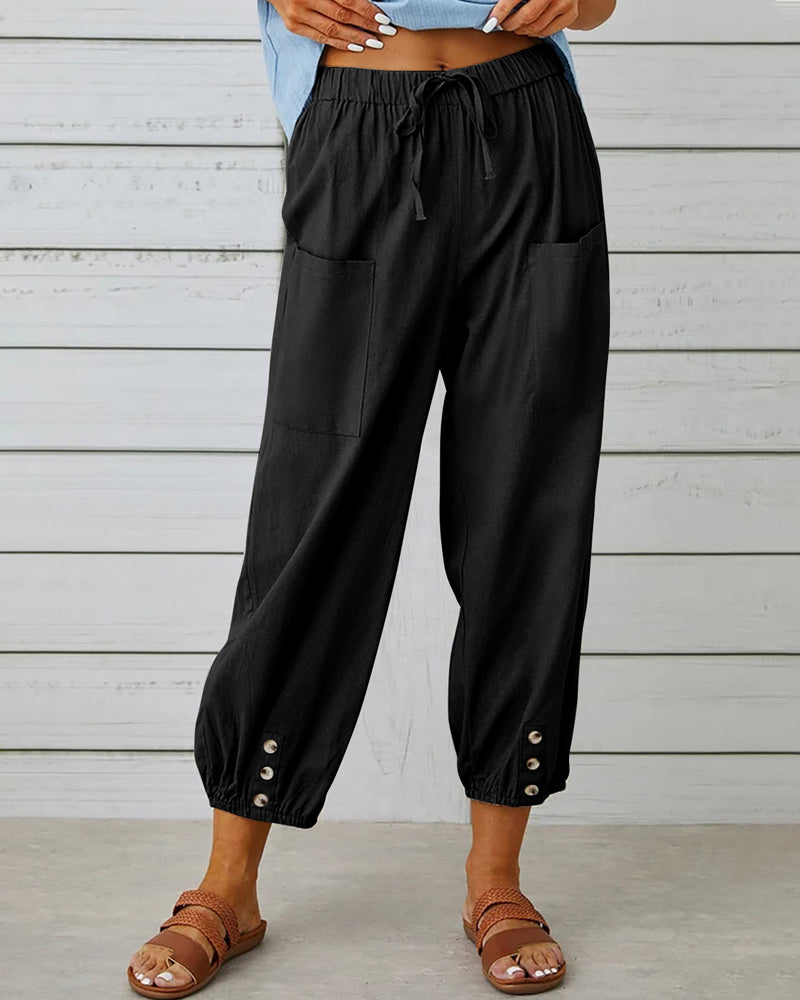 ChicCrop Buttoned Trousers