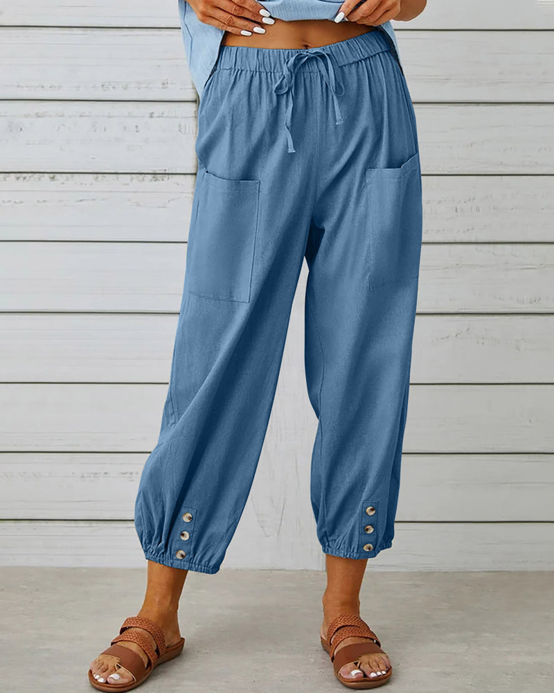 ChicCrop Buttoned Trousers