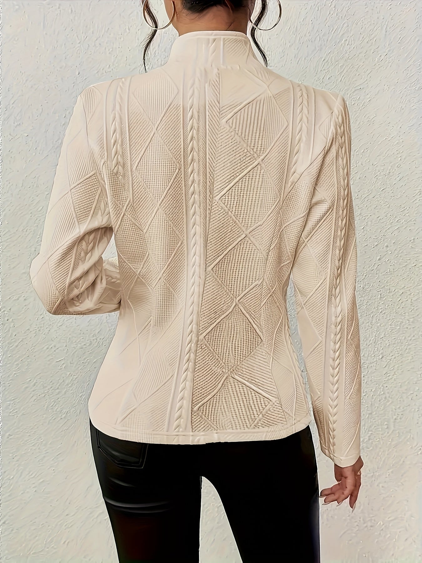 Cable Knit Blazer Jacket