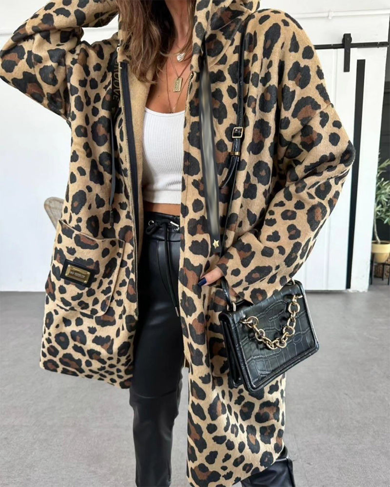 LeopardEase Hooded Coat