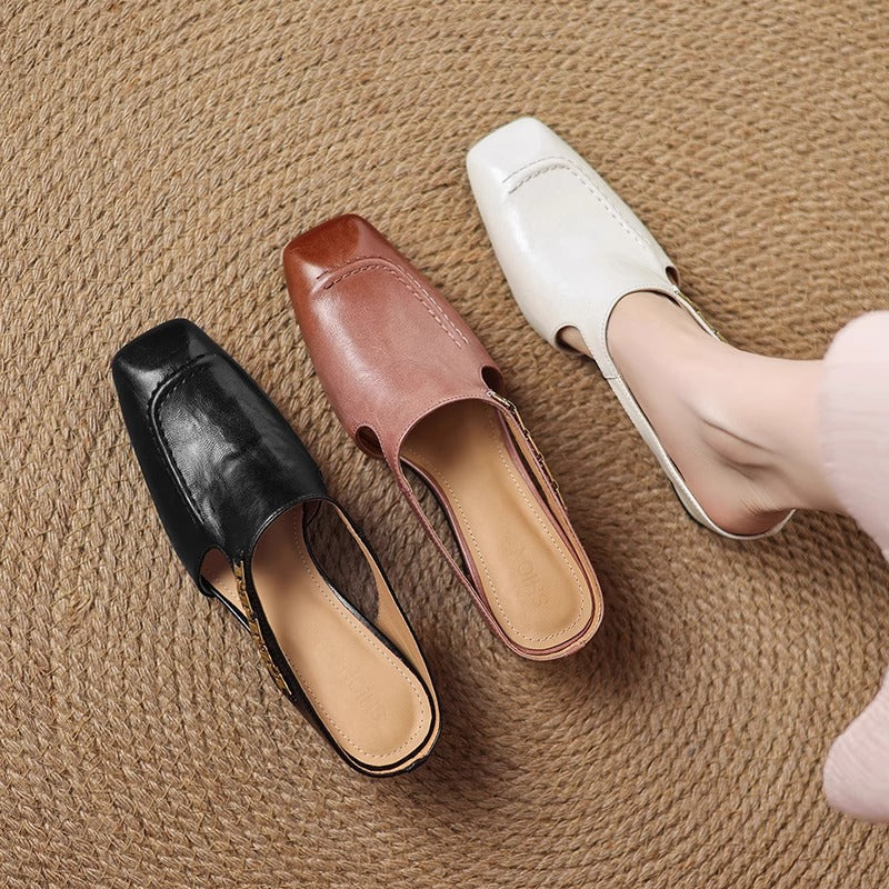Avella Leather Mules
