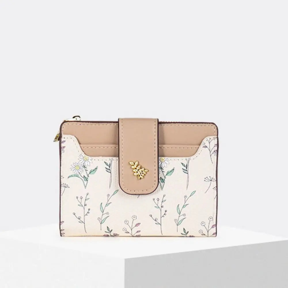 Floral Charm Compact Wallet