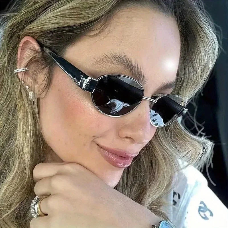 Aurora Oval Frame Sunglasses