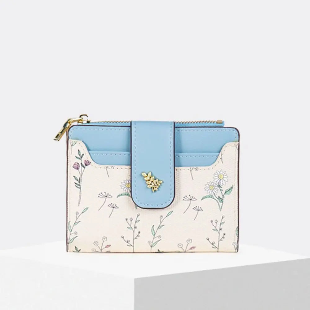 Floral Charm Compact Wallet