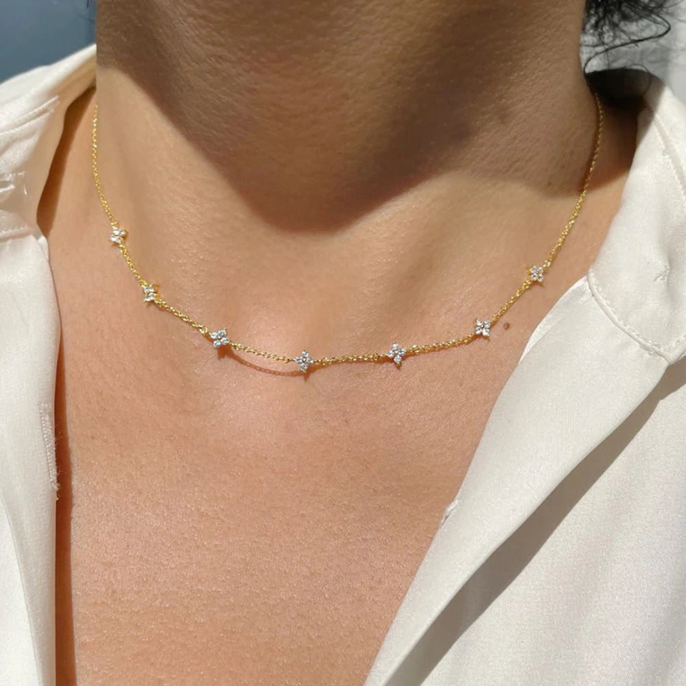 Dainty Daisy Chain Necklace