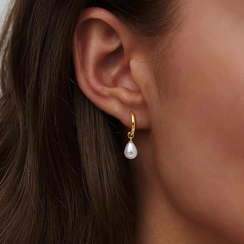 Teardrop Pearl Earrings