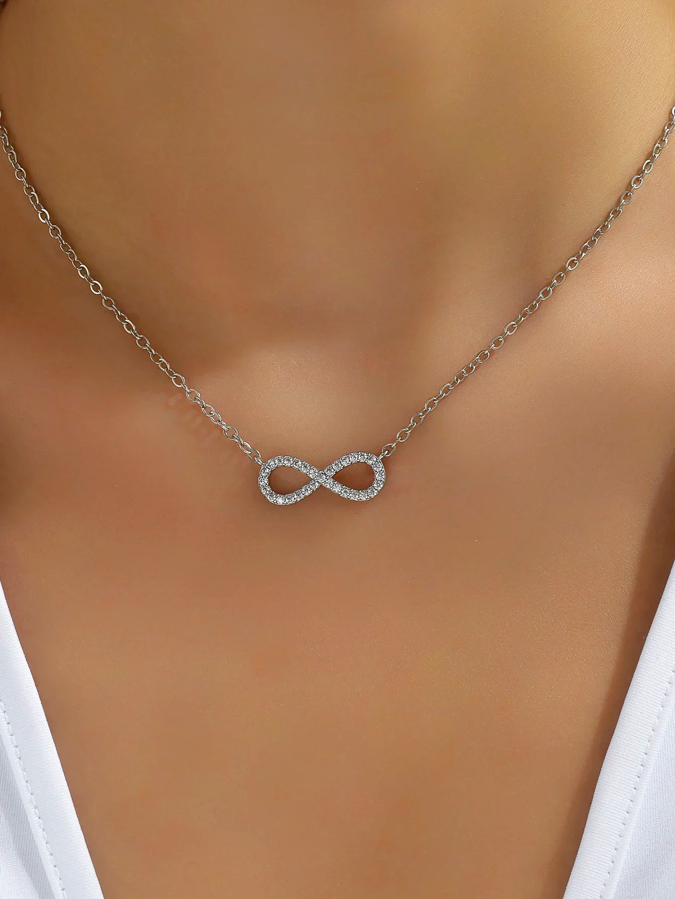 :Crystal Infinity Necklace
