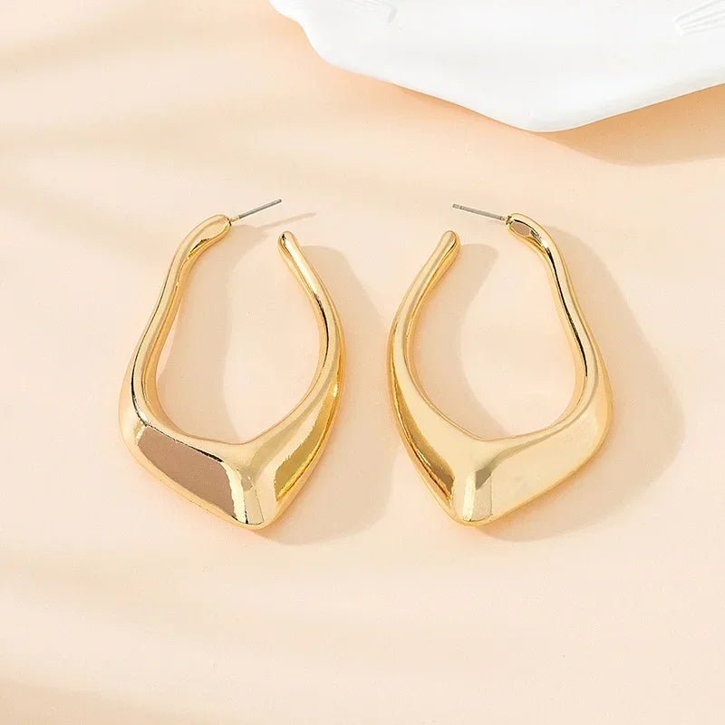 Nia Fluid Hoop Earrings