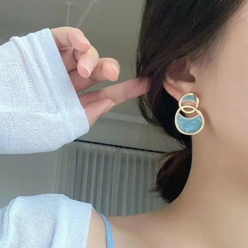 sea blue earrings