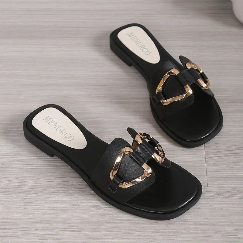 Chic Buckle Slippers