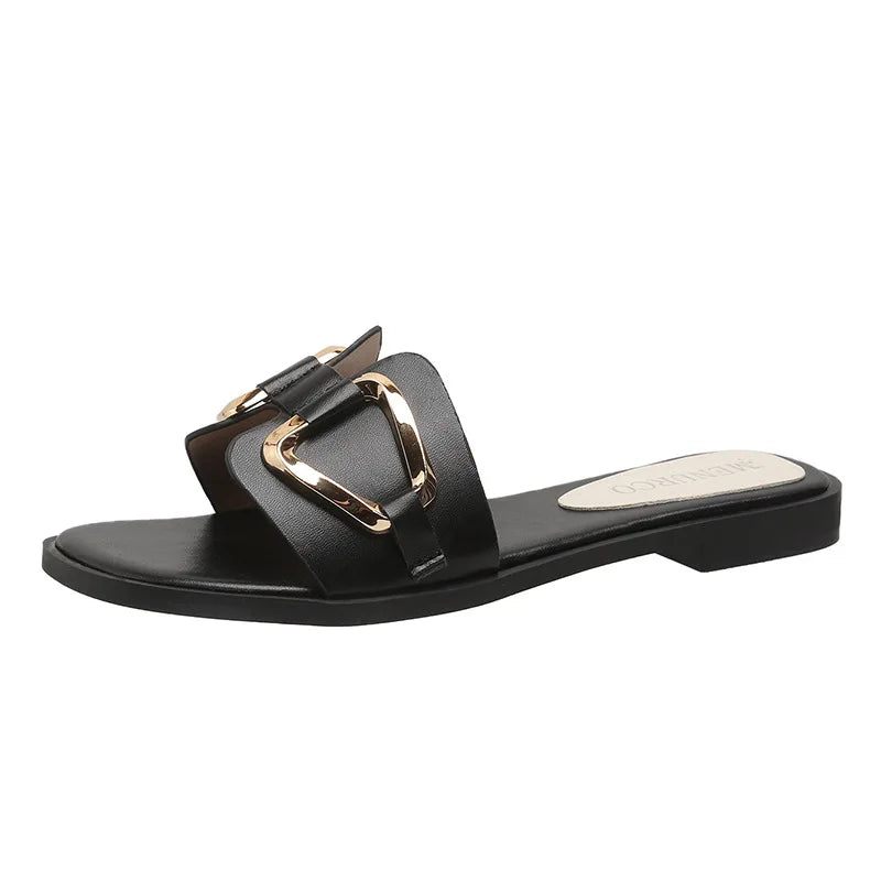 Chic Buckle Slippers