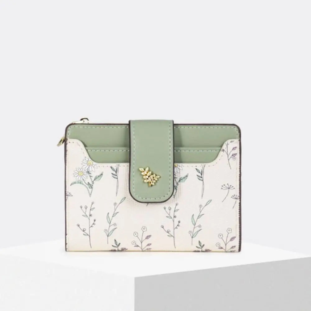 Floral Charm Compact Wallet