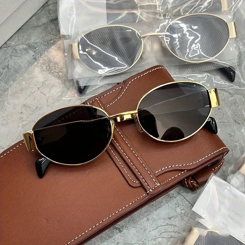 Aurora Oval Frame Sunglasses