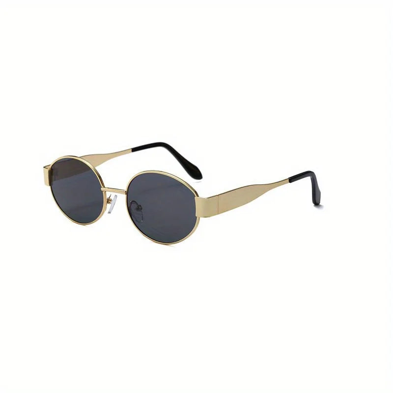 Gold-Toned Retro Sunglasses