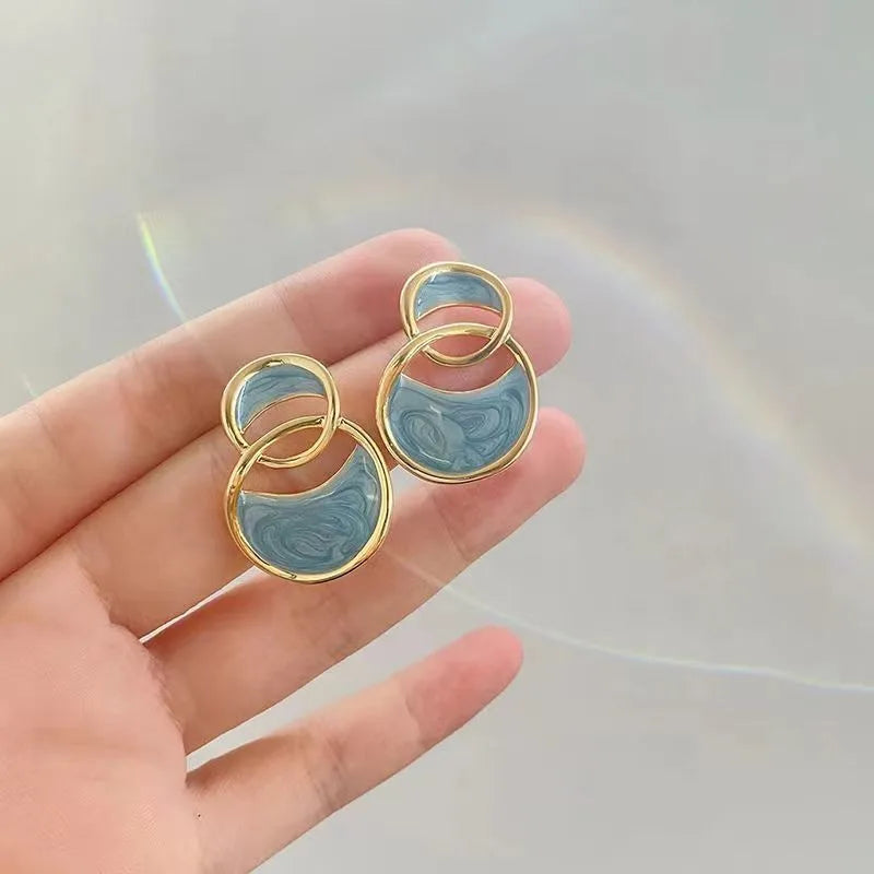 sea blue earrings
