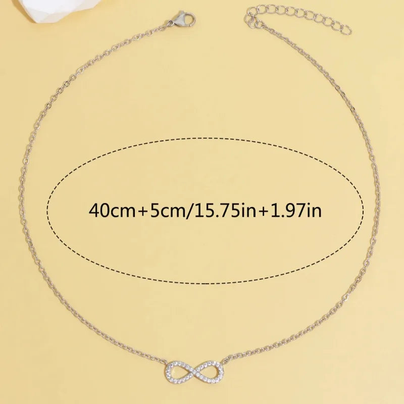 :Crystal Infinity Necklace