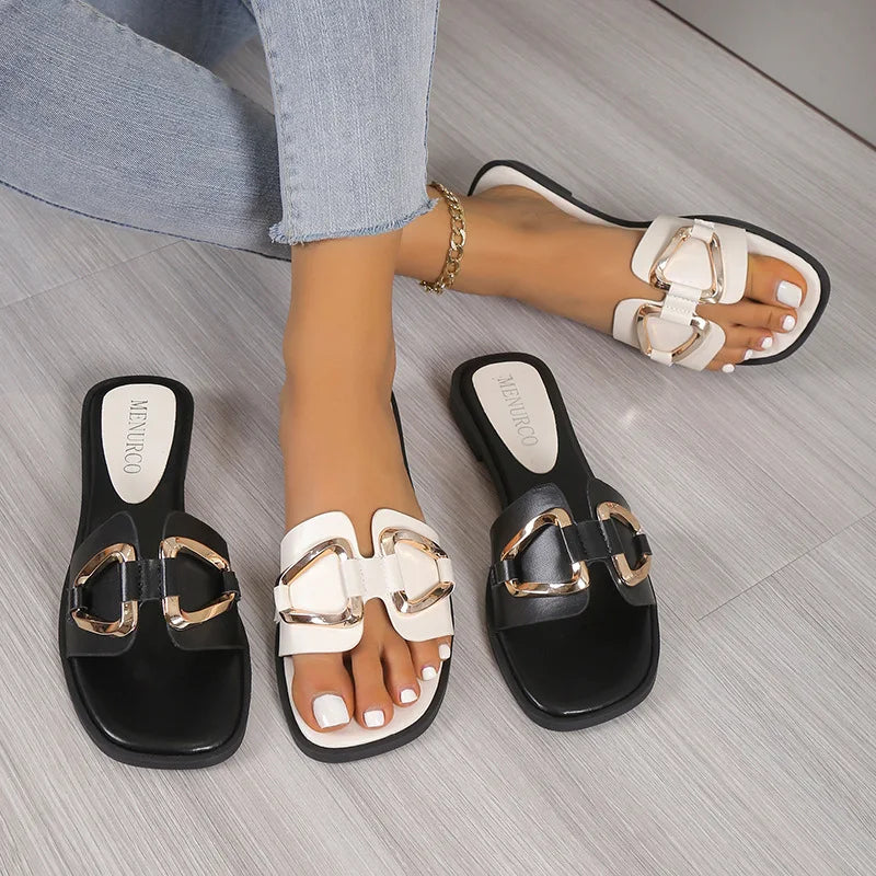 Chic Buckle Slippers