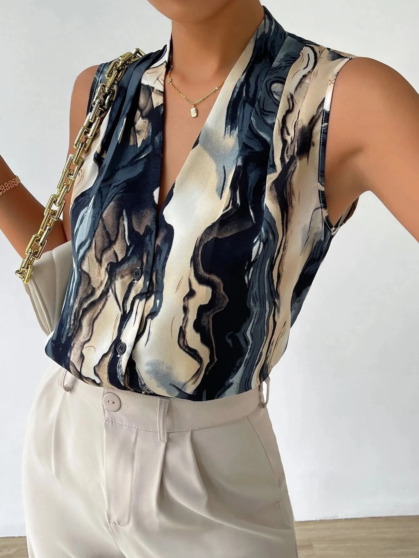 Marble Twist Blouse