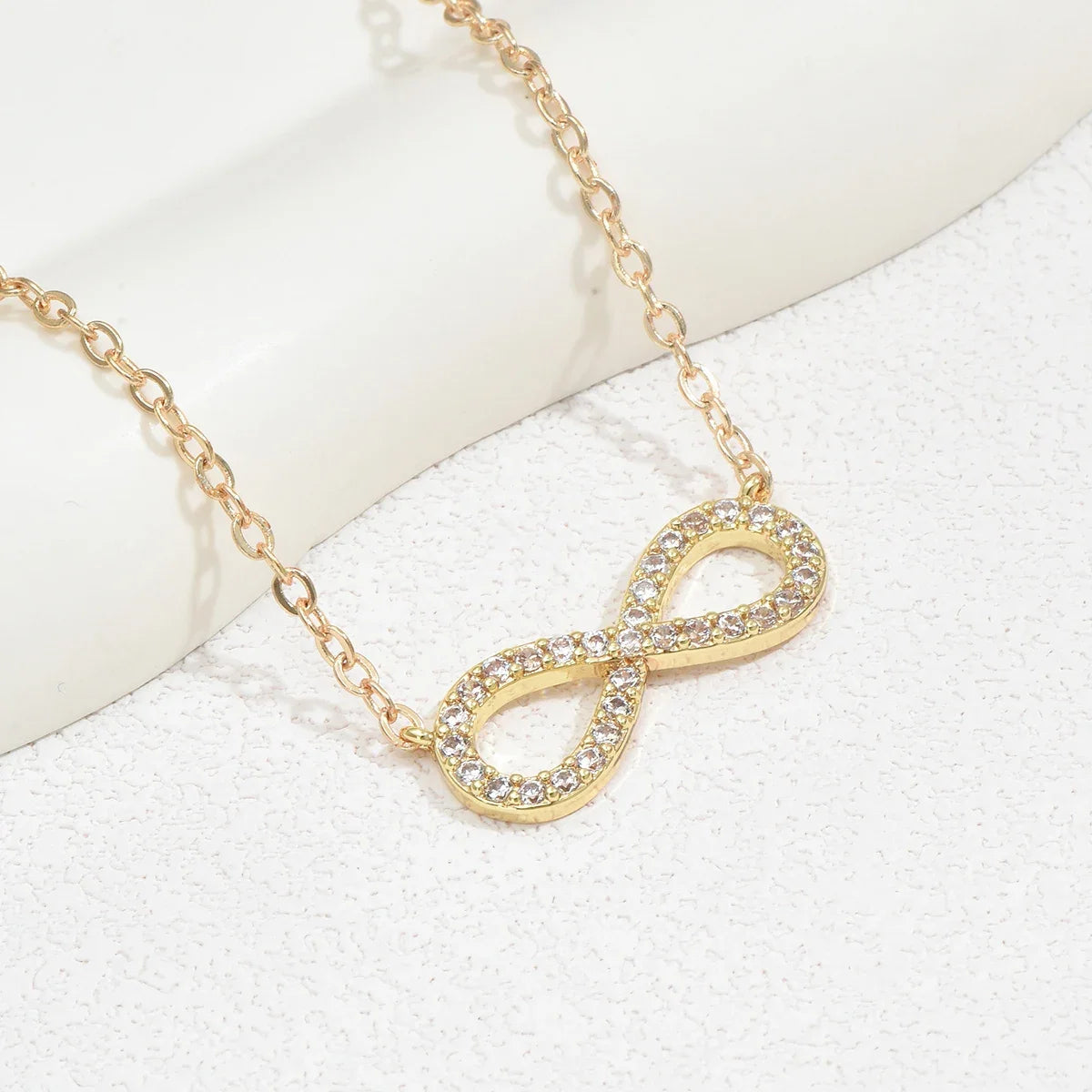 :Crystal Infinity Necklace
