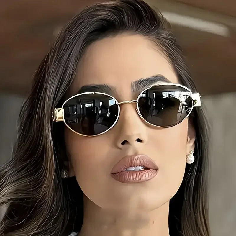 Aurora Oval Frame Sunglasses