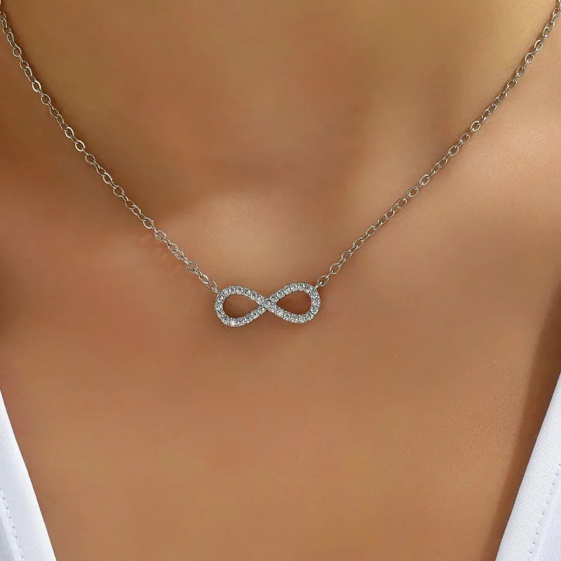 :Crystal Infinity Necklace