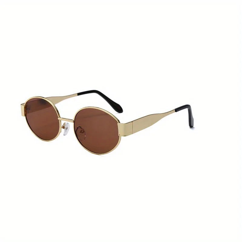 Gold-Toned Retro Sunglasses