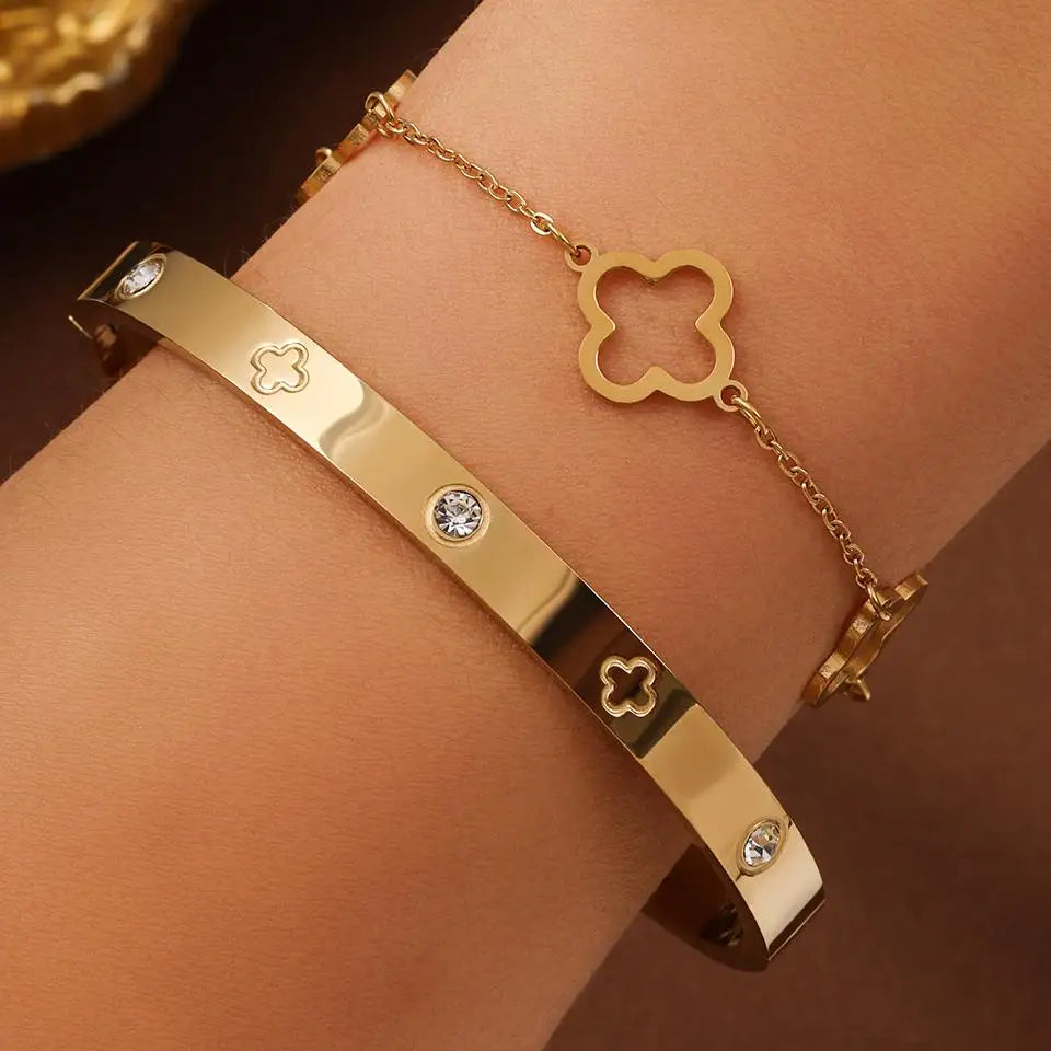 Bangle & Chain Bracelet Set