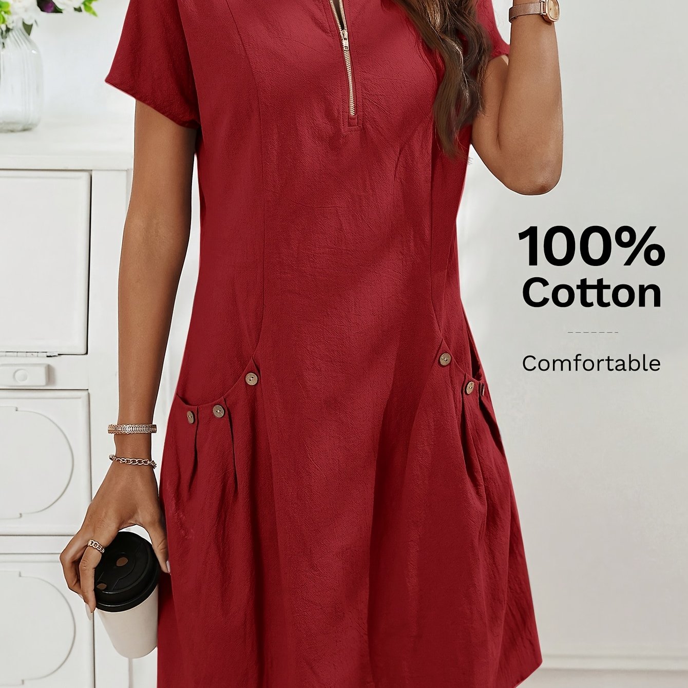 Everyday Ease Zip Dress