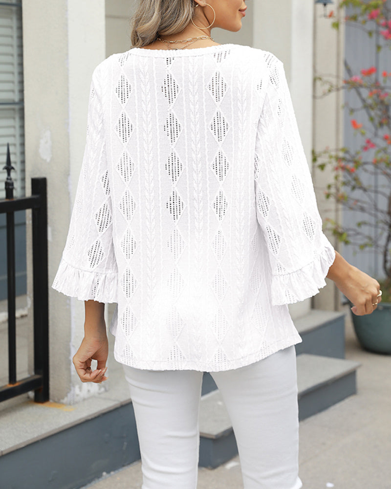 DiamondFlare Bell Sleeve Top