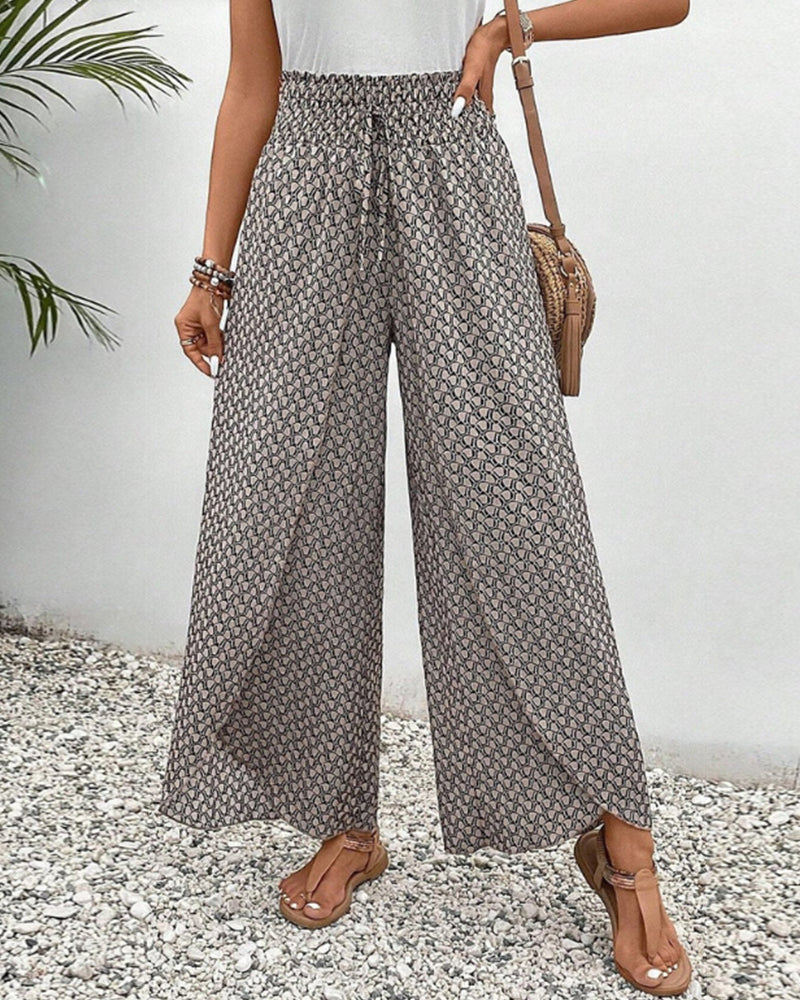GeoFlow Wide-Leg Pants