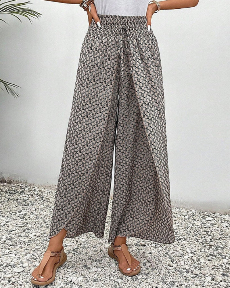 GeoFlow Wide-Leg Pants