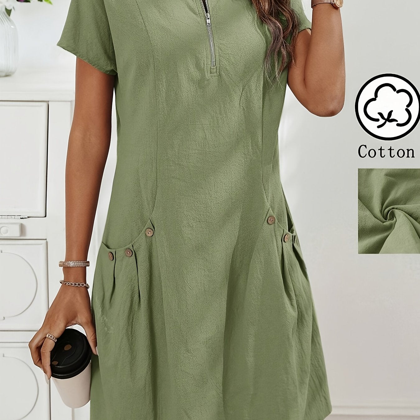 Everyday Ease Zip Dress